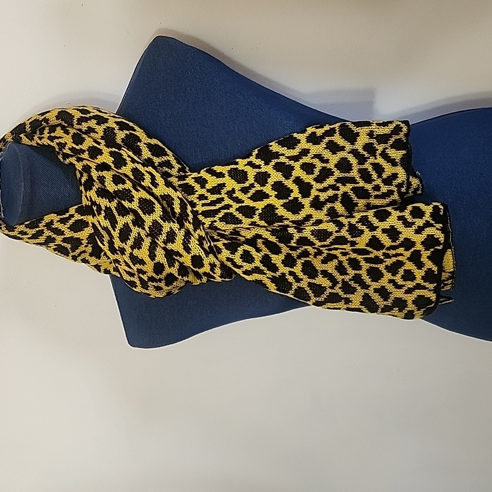Knit Scarf Leopard Animal Print